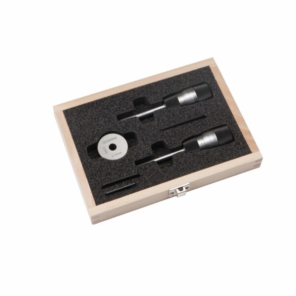 Bowers SMXTA Micro Analogue Bore Gauge Set - Wooden Box with Two Bore Gauges and One Setting Ring