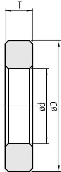 Mitutoyo Setting Ring Diagram of Outside and Inside Diameter