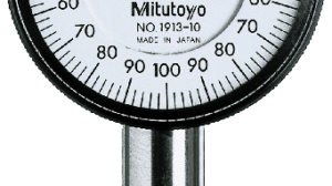 Mitutoyo Plunger Dial Indicator, Flat Back, Jeweled Bearing