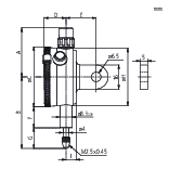 Diagram for Mitutoyo Dial Indicator with Back Lug, One Revolution