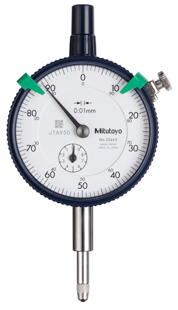 Mitutoyo Dial Indicator, Lug Back, Shockproof - Plunger Type