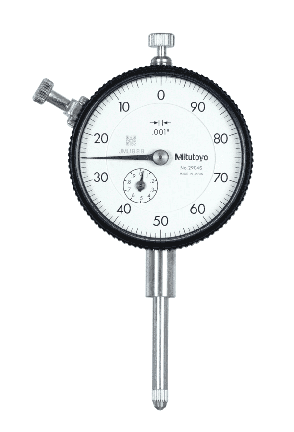 Mitutoyo Plunger Dial Gauge with Flat Back & Reverse Dial