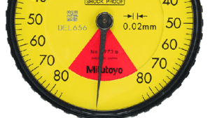 Mitutoyo Plunger Dial Indicator, Flat Back, One Revolution, Dust & Shockproof