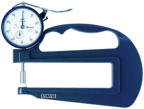 Mitutoyo Dial Indicator Thickness Gauge, Ceramic Contact Elements