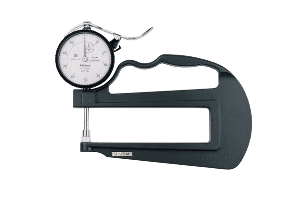 Mitutoyo Dial Indicator Thickness Gauge, Ceramic Contact Elements (Metric)