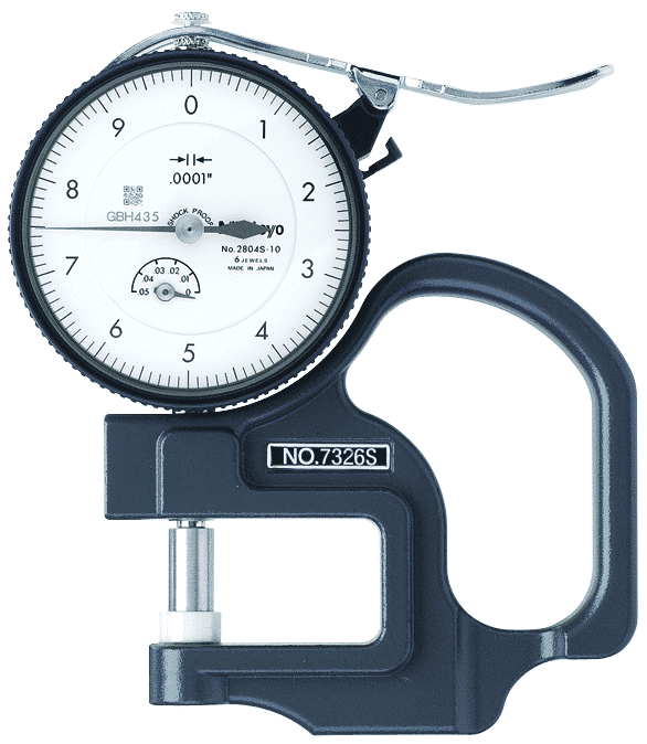 Mitutoyo Dial Indicator Thickness Gauge, Inch